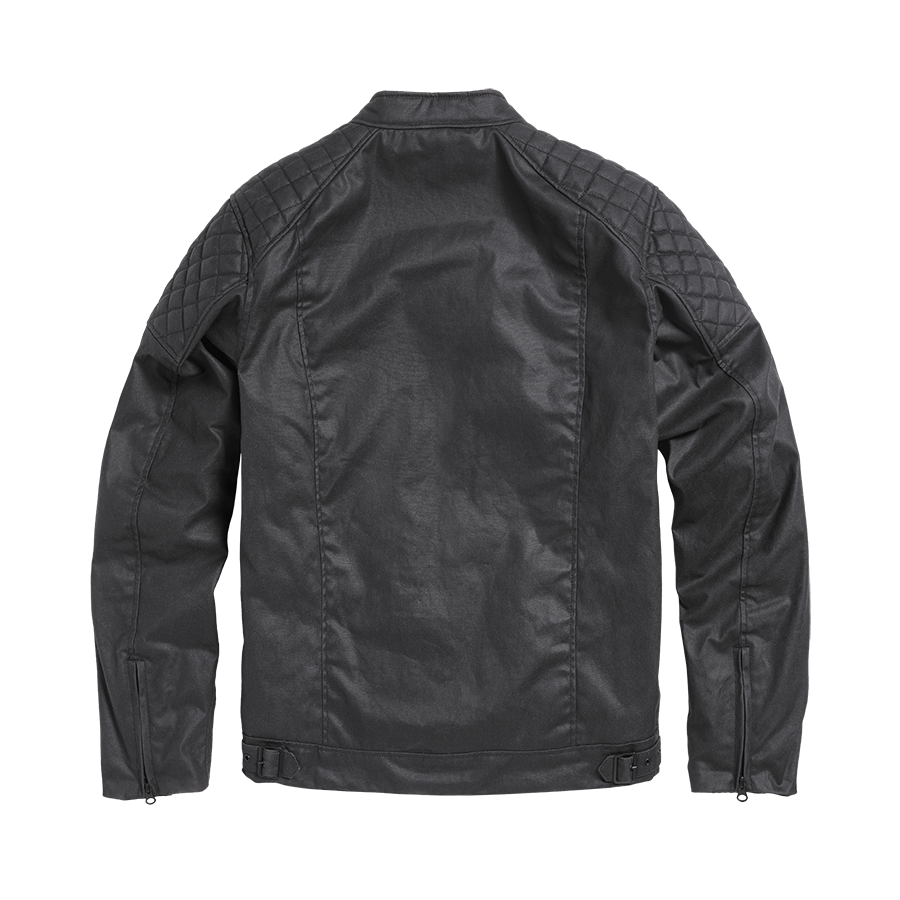 Kirk Waxed Biker Black Jacket | Triumph Heritage